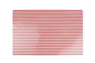 Yong Placemat Rechthoek Rood Stripes 45 x 30 cm