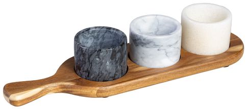 Tagliere salumi e formaggi Jay Hill - con ciotole in marmo - 37 x 11 cm