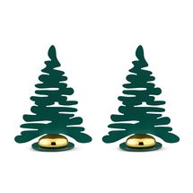 Alessi Kerstbomen Bark - BM16S2 GR - Groen - 8 cm - 2 stuks - door Michael Boucquillon &amp; Donia Maaoui