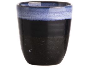 CasaLupo Kaffeetasse Retro Schwarz-Blau 180 ml