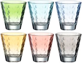Vasos de Agua Leonardo Optic Pastel 215 ml - 6 Piezas