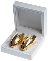 Ensemble de couverts à moules Anovi, plaqué or, 2 pièces