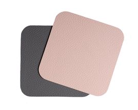 Jay Hill Coasters Leather Dark Grey Pink 10x10 cm - Set of 6