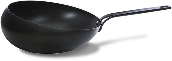 Poêle à wok BK / Wokarang en acier noir - ø 30 cm / 2,6 litres - Sans revêtement antiadhésif