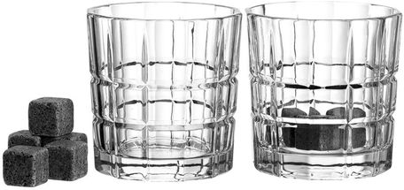 Leonardo Whiskey Set (Whiskeygläser 360 ml + 8 Whiskeysteine) Spiritii