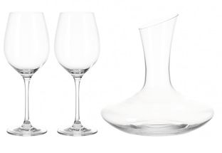 Leonardo Wijnglazen + Decanteerkaraf 3-Delig