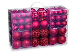 Sareva Kerstballenset Rood ø 3, 4 en 6 cm - 100 Stuks