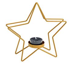 Sareva Teelichthalter Stern Gold 18 x 17 cm