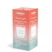 Recharge Bolsius - pour Clean Light - Cyprès &amp; Ambre - 2 Pièces