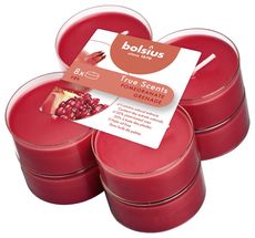 Bougie chauffe plat Bolsius Maxi True Scents Pomegranate 8 pièces