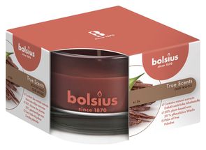 Bougie parfumée Bolsius True Scents Vieux en bois - 8 cm / Ø 5 cm