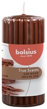 Bougie cylindrique Bolsius True Scents Oud Wood - 12 cm / ø 6 cm