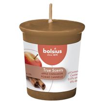 Bolsius Duftkerze / Nachfüllung - für Kerzenhalter - True Scents Apfel Zimt - 5 cm / ø 4.5 cm