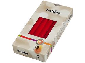 Bolsius Gotische kaarsen rood - 12 stuks