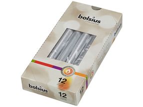 Bolsius Gotische kaarsen zilver - 12 stuks