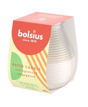 Bougie d'extérieur Bolsius / Patiolight - Inodore - Blanc laiteux - 9,5 cm / ø 9 cm