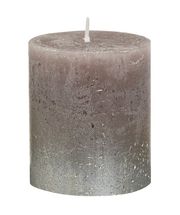 Bolsius stompkaars Fading zilver & taupe 80/68 mm