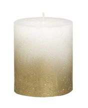 Bolsius stompkaars Fading goud & wit 80/68 mm