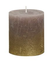 Bolsius stompkaars Fading goud & taupe 80/68 mm
