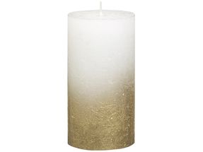 Bolsius stompkaars Fading goud & wit 130/68 mm