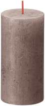 Bolsius Stumpenkerze Rustikal Taupe - 10 cm / ø 5 cm