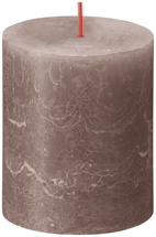 Bougie cylindrique Bolsius Rustique Taupe - 8 cm / ø 7 cm