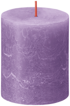 Vela de bloque Bolsius Rustiek Vibrant Violet - 8 cm / Ø 7 cm