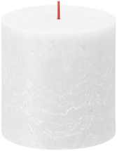 Bougie cylindrique rustique Bolsius nuage blanc - 10 cm / ø 10 cm