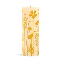 Bolsius Stompkaars Rustiek Print Butter Yellow - 19 cm / ø 7 cm