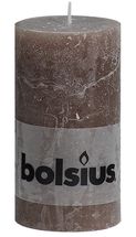 Bolsius stompkaars Rustiek taupe 130/68 mm