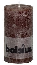 Bolsius stompkaars Rustiek chocoladebruin 130/68 mm