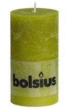 Bolsius stompkaars Rustiek groen 130/68 mm