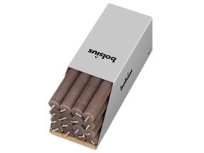 Bolsius tafelkaarsen Rustiek taupe - 16 stuks