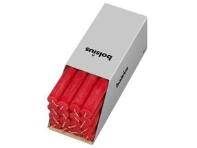 Bolsius tafelkaarsen Rustiek rood - 16 stuks