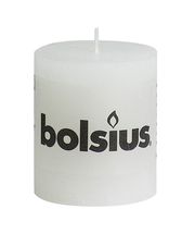 Bolsius stompkaars Rustiek wit 80/68 mm