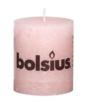 Bolsius stompkaars Rustiek pastel roze 80/68 mm