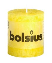 Bolsius stompkaars Rustiek zonnegeel 80/68 mm