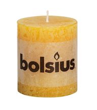 Bolsius stompkaars Rustiek okergeel 80/68 mm