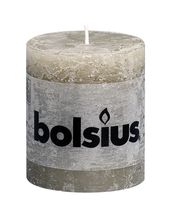 Bolsius stompkaars Rustiek kiezelgrijs 80/68 mm