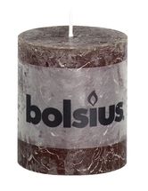Bolsius stompkaars Rustiek chocoladebruin 80/68 mm