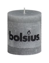 Bolsius stompkaars Rustiek lichtgrijs 80/68 mm
