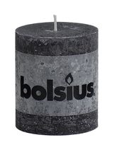 Bolsius stompkaars Rustiek antraciet 80/68 mm