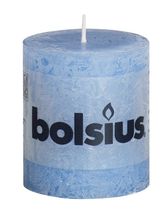 Bolsius stompkaars Rustiek jeans blauw 80/68 mm