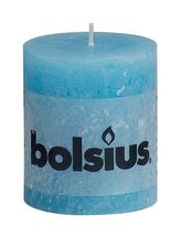 Bolsius stompkaars Rustiek aqua 80/68 mm