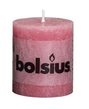 Bolsius stompkaars Rustiek oud roze 80/68 mm