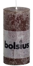 Bolsius stompkaars Rustiek chocoladebruin 100/50 mm