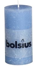 Bolsius stompkaars Rustiek jeans blauw 100/50 mm