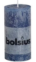 Bolsius stompkaars Rustiek donkerblauw 100/50 mm