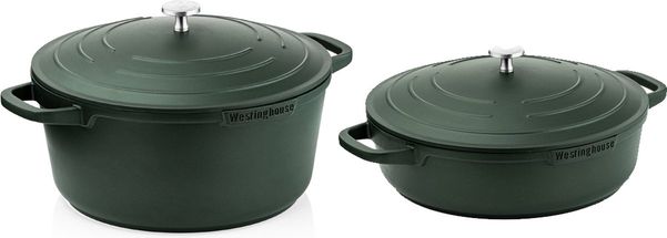 Ensemble de casseroles Westinghouse Performance (poêle à rôtir + poêle à tapas) ø 28 cm - Vert - Induction et toutes autres sources de chaleur