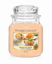 Vela Perfumada Yankee Candle Mediana Mango Ice Cream - 13 cm / ø 11 cm